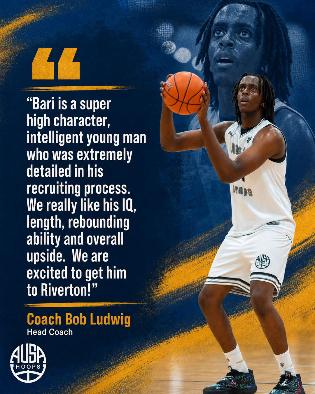 Bari Bedhahda Commits to Central Wyoming College, quote graphic