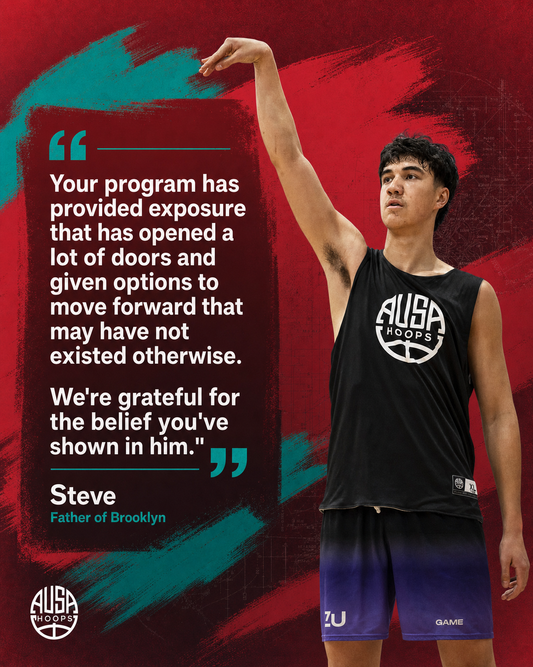 Brooklyn Fue Commits to Arizona Western College Basketball, quote graphic