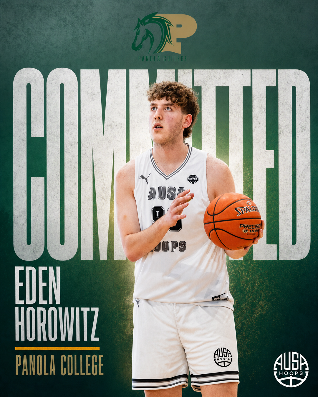 Eden Horowitz Commits to Panola College, commitment graphic
