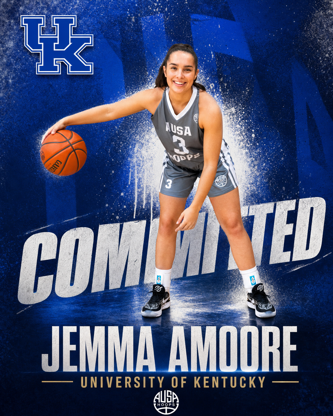 Jemma Amoore Commits to University of Kentucky, commitment graphic